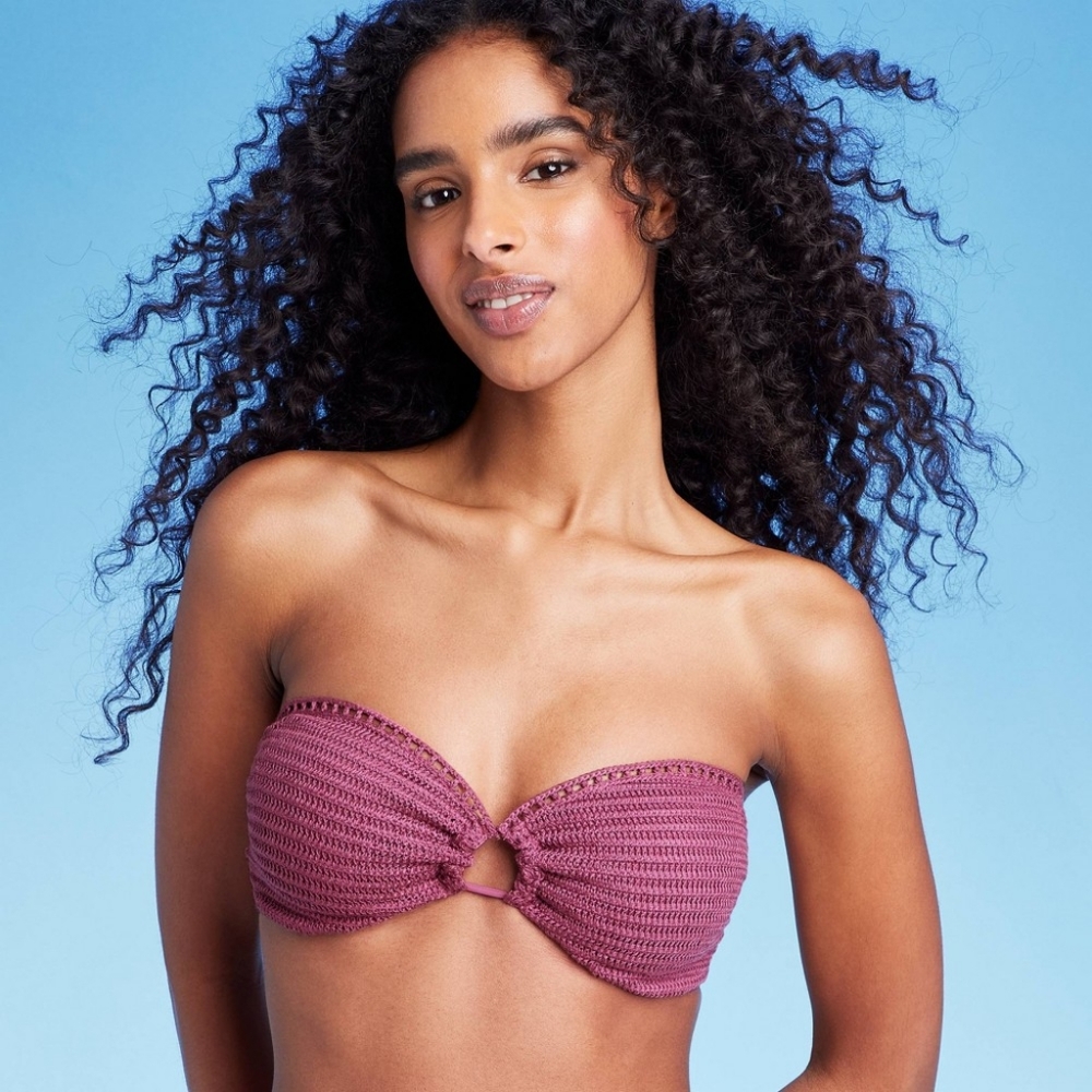 Women's Crochet Bandeau Bikini Top